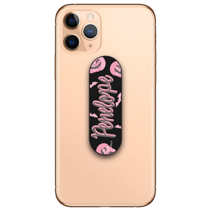 Personalised Pink Halloween Pumpkin Phone Loop