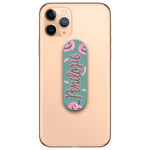 Personalised Pink Halloween Pumpkin Phone Loop