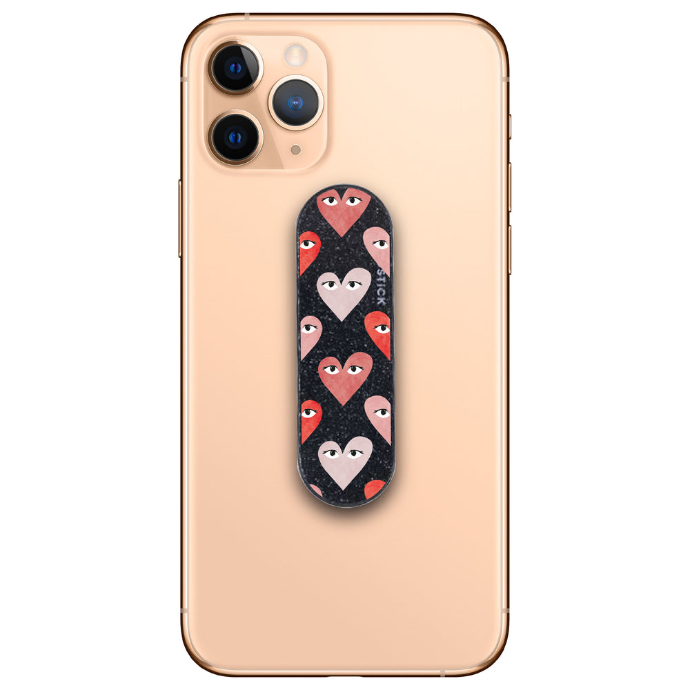 Heart Eyes Glitter Phone Loop