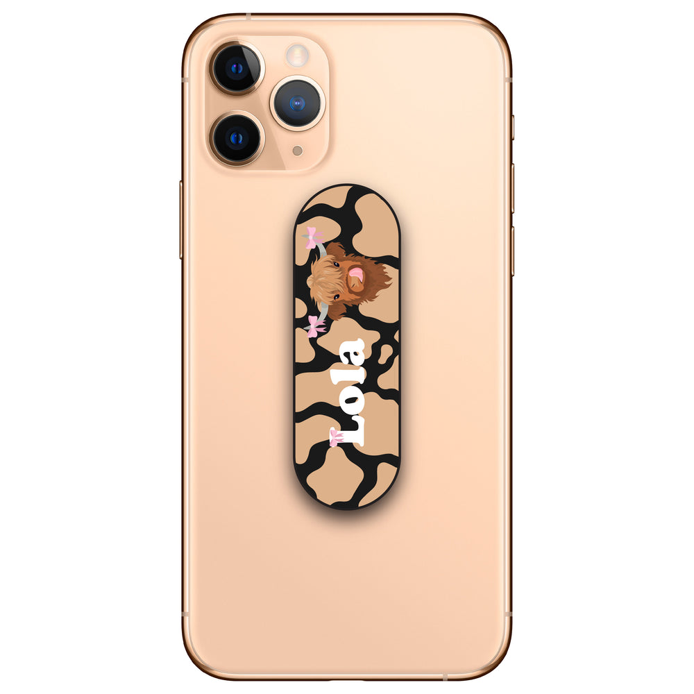 Personalised Coquette Highland Cow Phone Loop