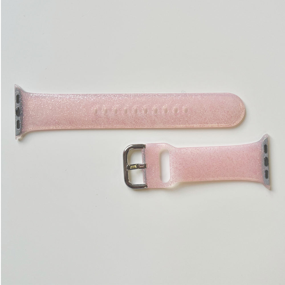 Pink Clear Glitter Smartwatch Strap