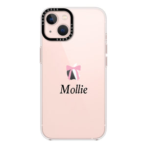 Personalised Black Bow Name Premium Phone Case