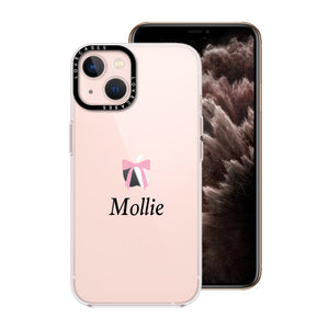 Personalised Black Bow Name Premium Phone Case