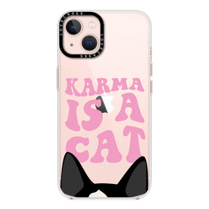 Karma Is A Cat Premium Phone Case