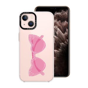 Pink Heart Sunglasses Premium Phone Case