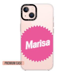 Personalised Pink Badge Name Phone Case