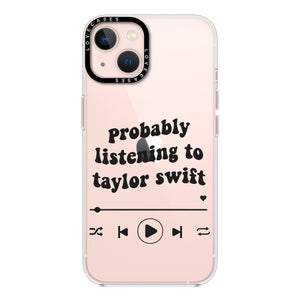 Black Probably Listening To Taylor Swift Premium Phone Case