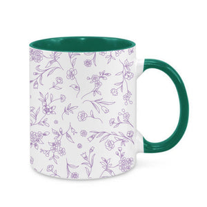 Purple Floral Pattern Mug
