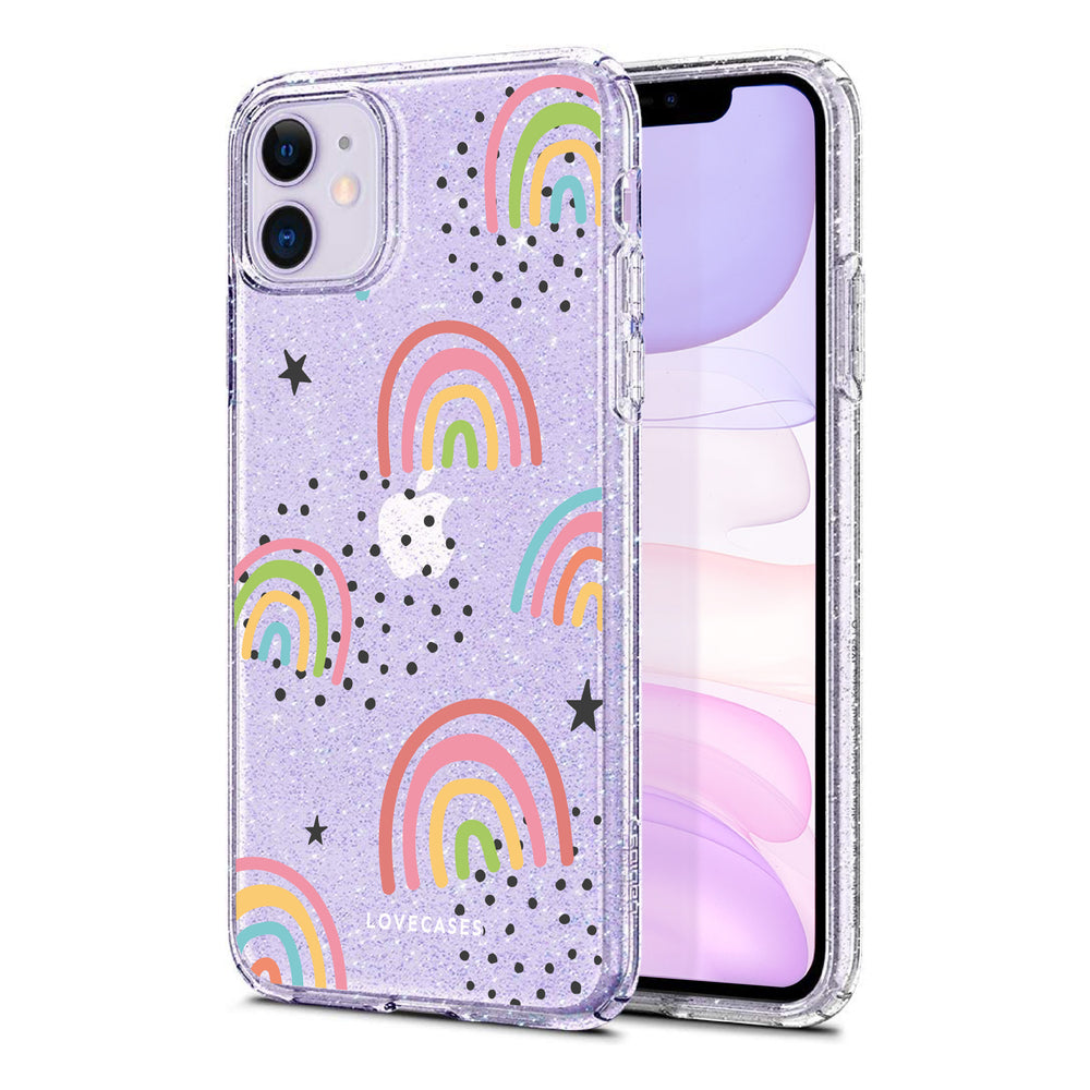 Abstract Rainbow Glitter Phone Case