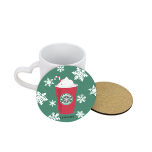 Personalised Christmas Cup Circle Coaster