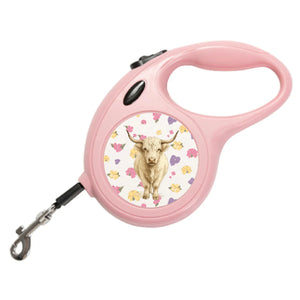 Flora Moo the Highland Cow Retractable Dog Lead