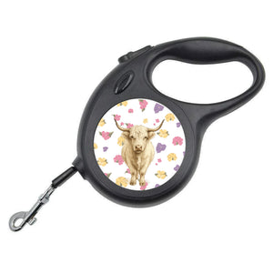 Flora Moo the Highland Cow Retractable Dog Lead