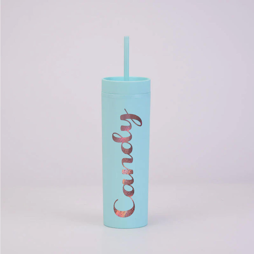 
            
                Load image into Gallery viewer, Personalised Name - Mint Skinny Tumbler
            
        