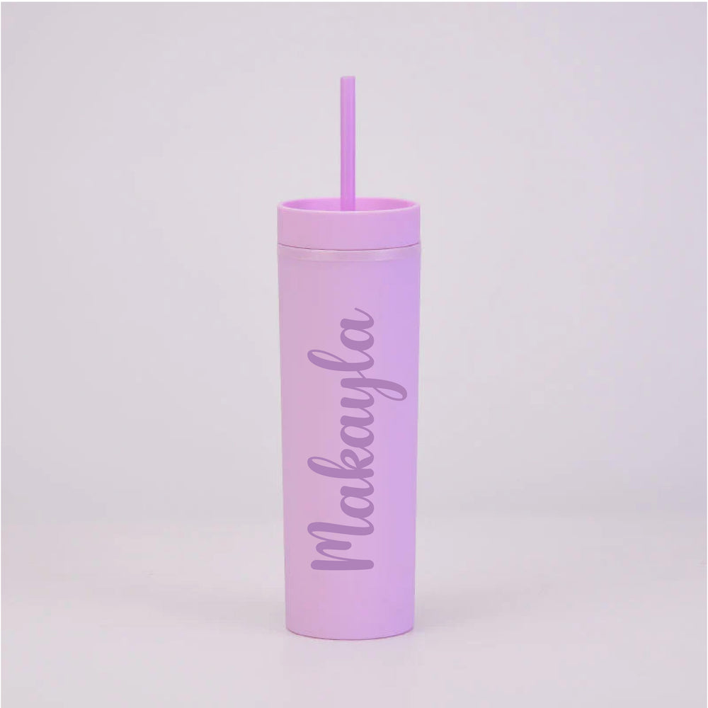 Personalised Name - Lilac Skinny Tumbler