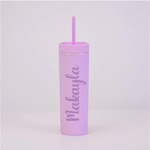 Personalised Name - Lilac Skinny Tumbler