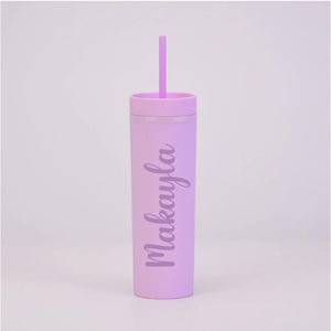 
            
                Load image into Gallery viewer, Personalised Name - Lilac Skinny Tumbler
            
        