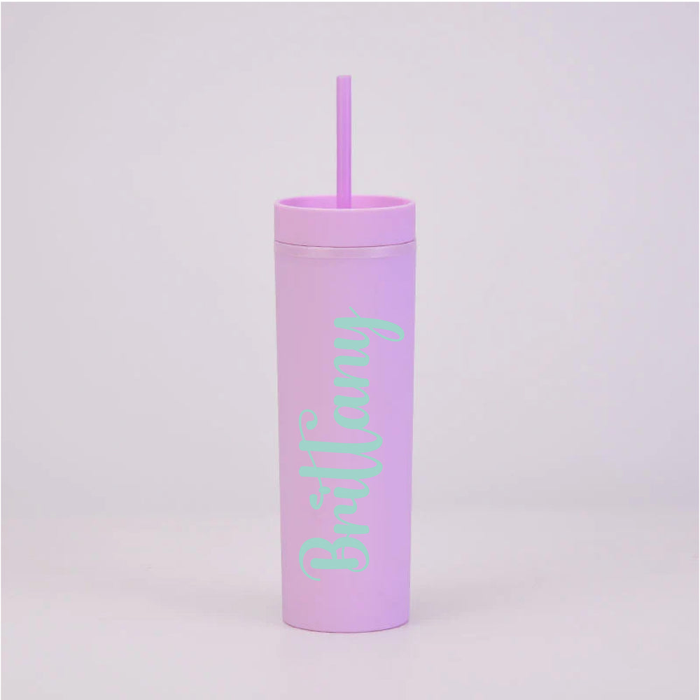 Personalised Name - Lilac Skinny Tumbler