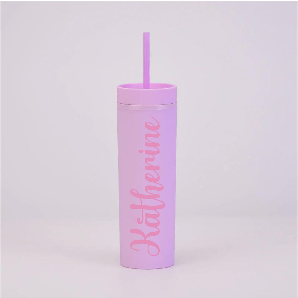 Personalised Name - Lilac Skinny Tumbler