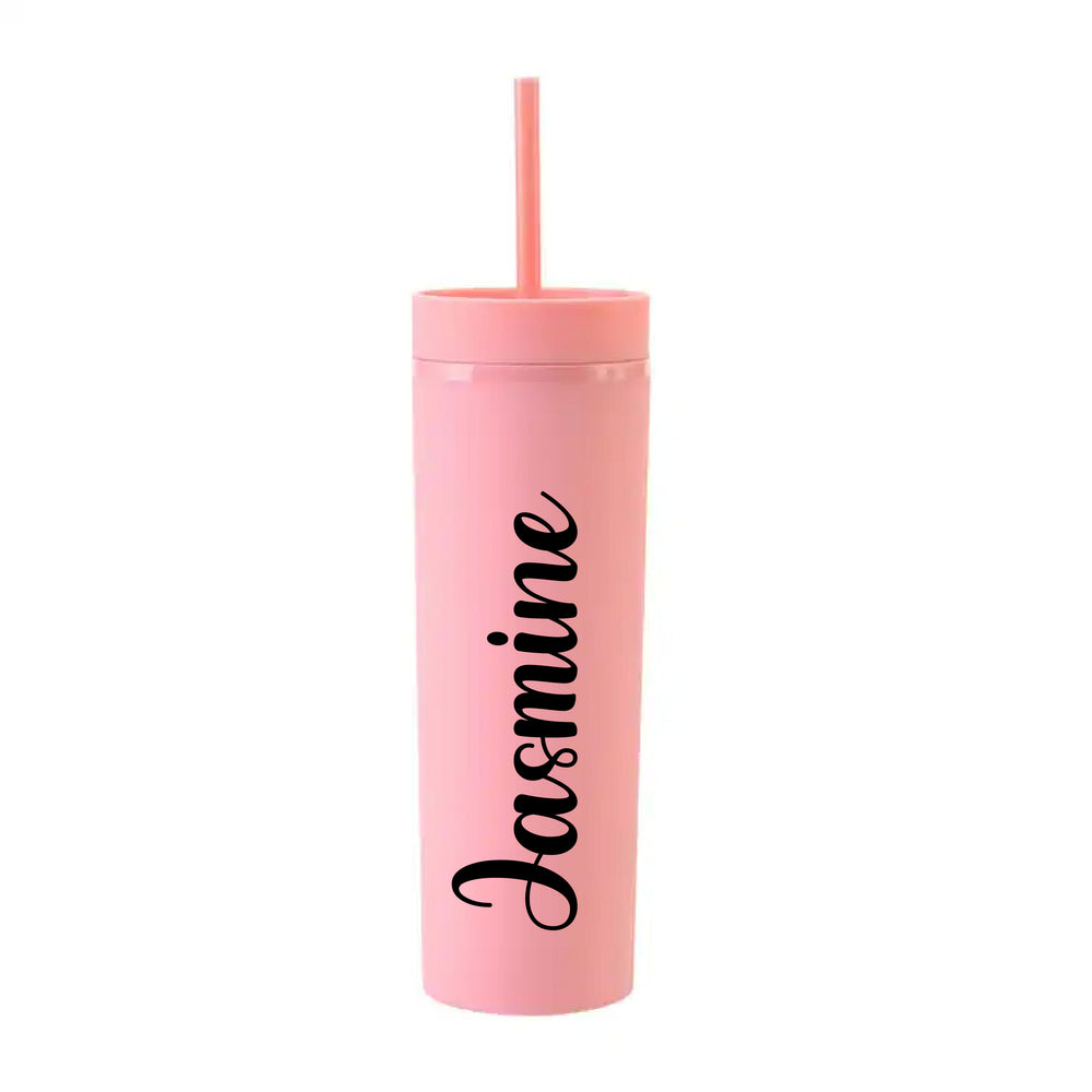 Personalised Name - Blush Skinny Tumbler