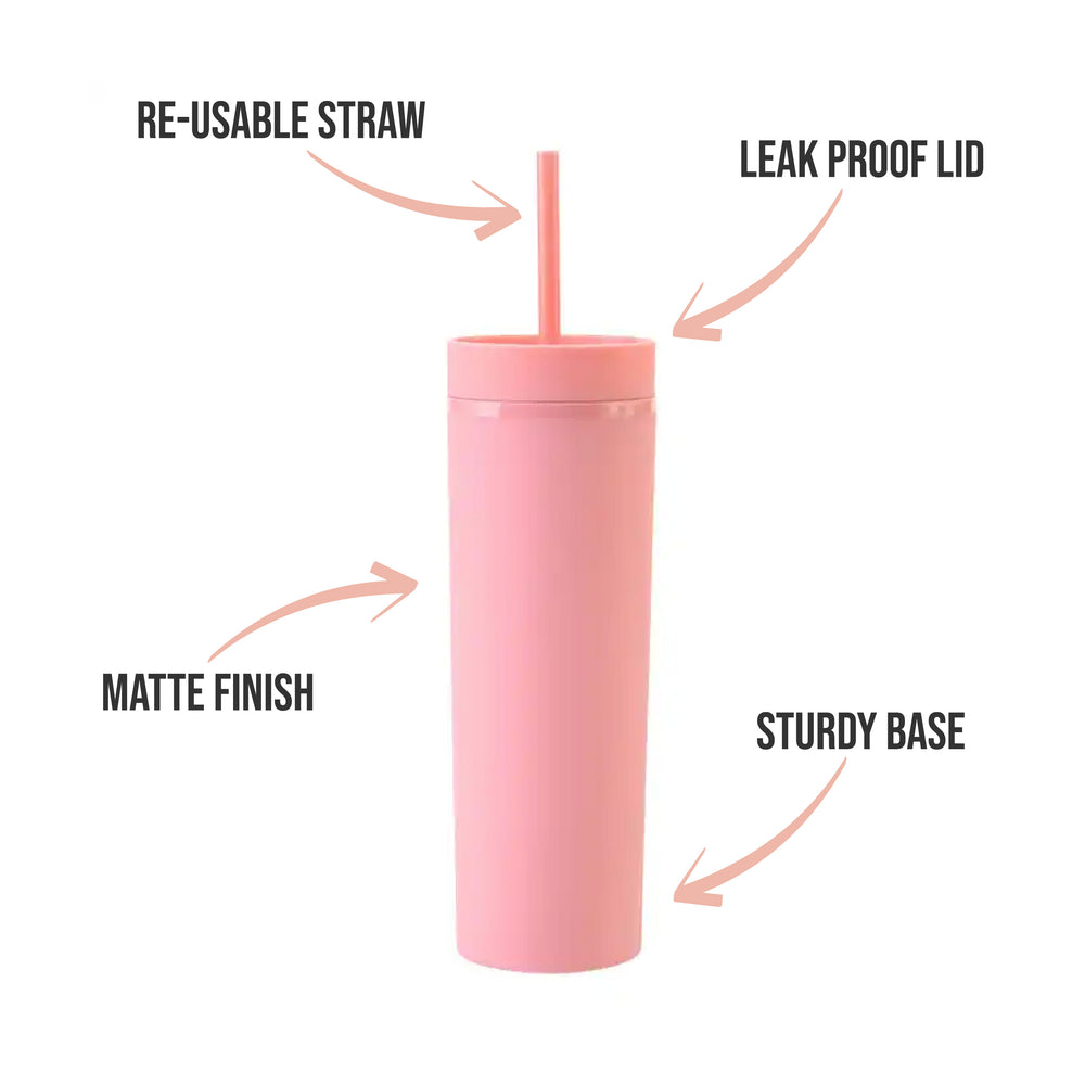 Personalised Name - Blush Skinny Tumbler