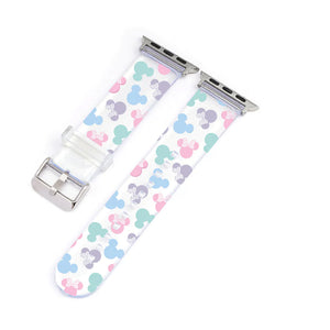 Pastel Mickey & Minnie Clear Smartwatch Strap