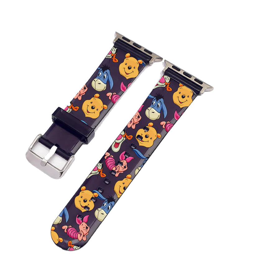 Winnie & Friends Black Smartwatch Strap