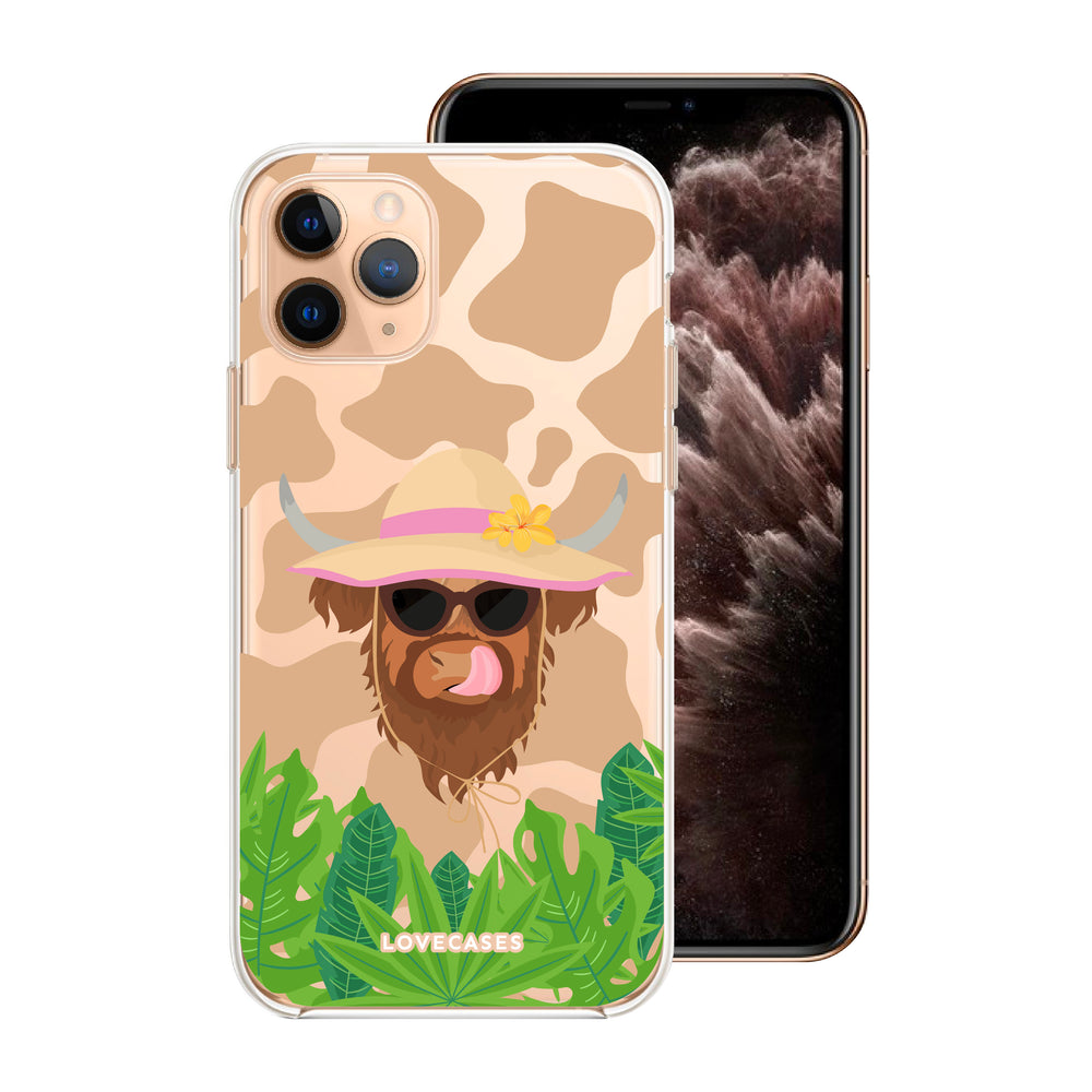 Boujee Summer Highland Cow Phone Case
