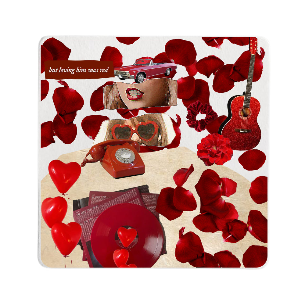 Red Roses Square Coaster