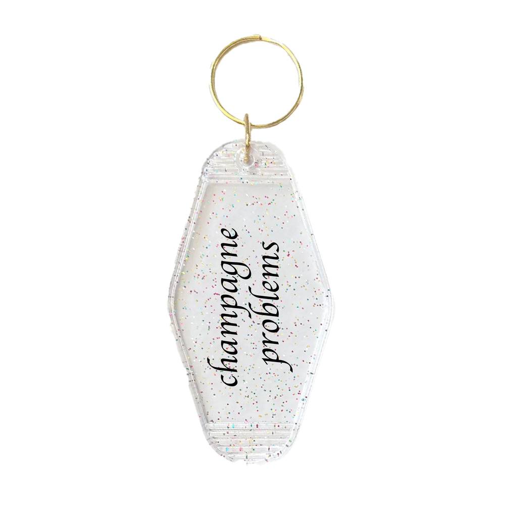 Champagne Problems Motel Keyring