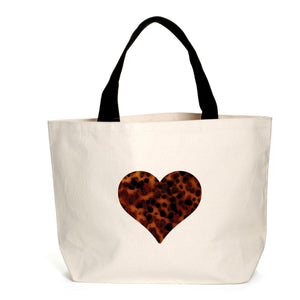 Tortoise Shell Heart Tote Bag