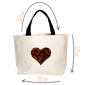 Tortoise Shell Heart Tote Bag