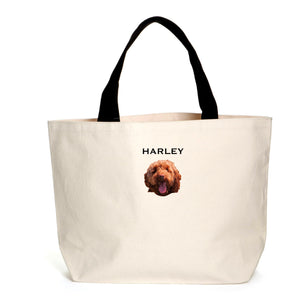 Personalised Dog Face Tote Bag