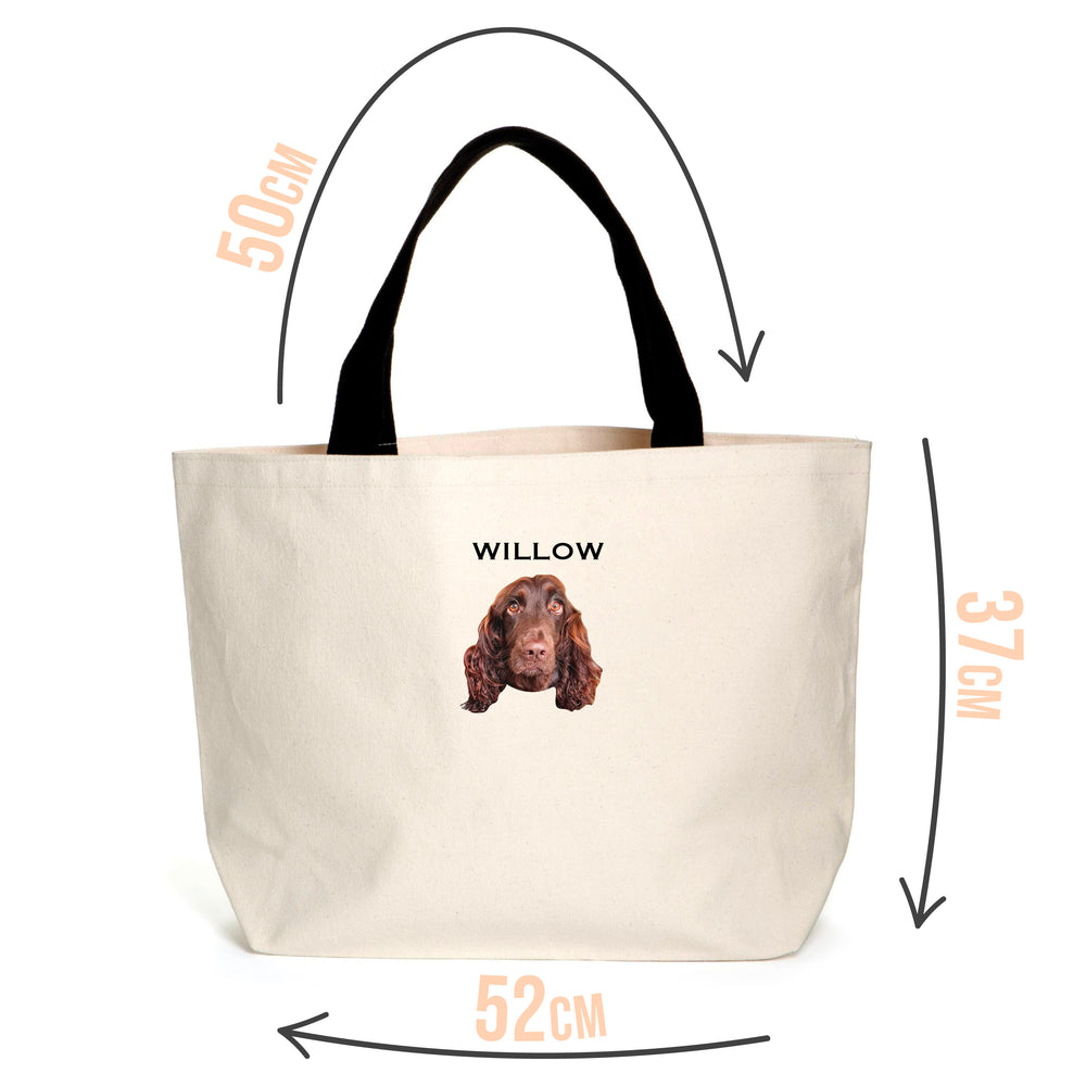 Personalised Dog Face Tote Bag