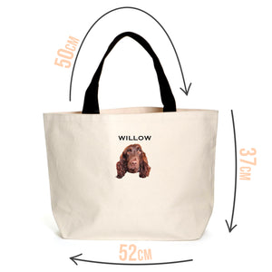 Personalised Dog Face Tote Bag