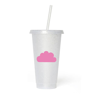 Clouds Frosted Glitter Tumbler Cup