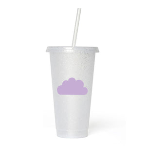 Clouds Frosted Glitter Tumbler Cup