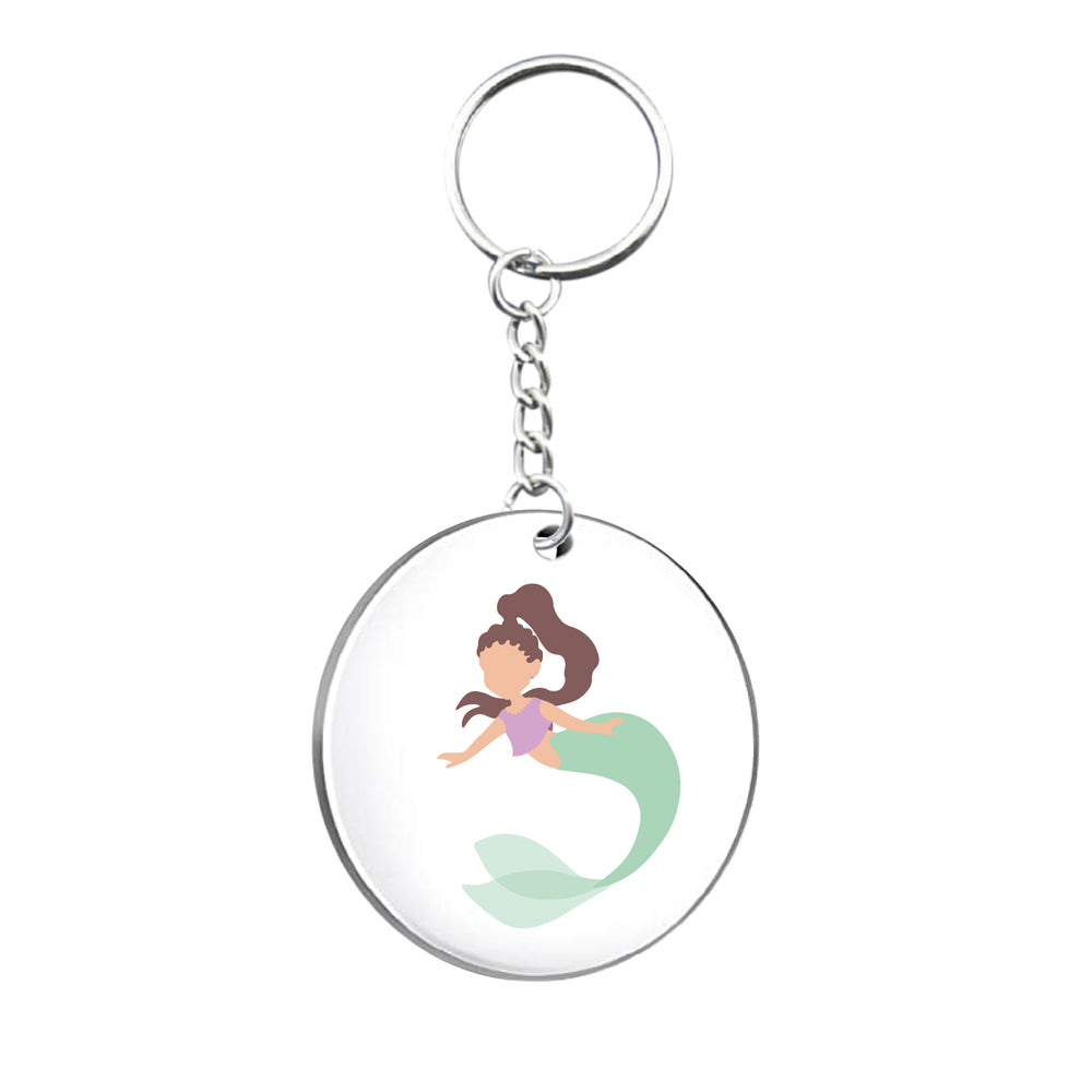 
            
                Load image into Gallery viewer, Delphina The Mermaid Circle Keyring
            
        