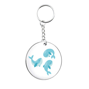 
            
                Load image into Gallery viewer, Whales Circle Keyring
            
        
