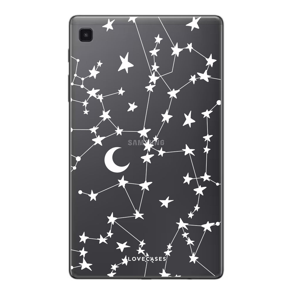 
            
                Load image into Gallery viewer, White Stars &amp;amp; Moons Samsung Tablet Case
            
        