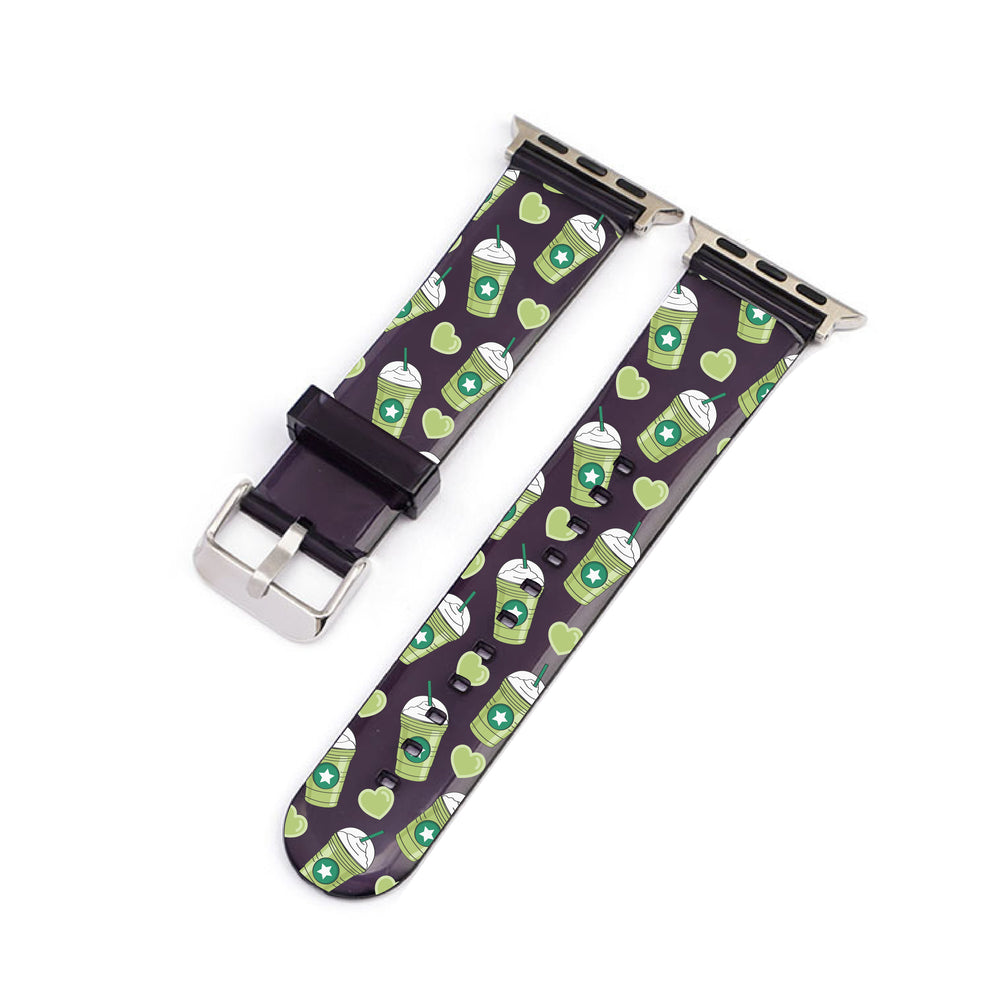 Matcha Drink - Black Smartwatch Strap