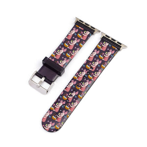 Easter Piglet Black Smartwatch Strap