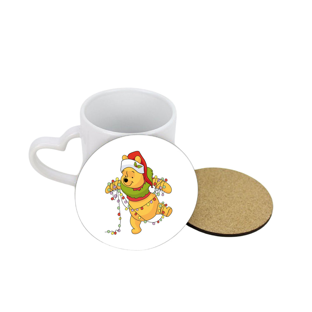 
            
                Load image into Gallery viewer, Christmas Winnie the Pooh Circle Coaster
            
        