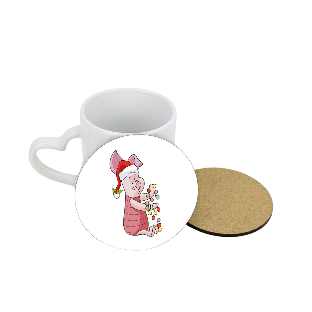 
            
                Load image into Gallery viewer, Christmas Piglet Circle Coaster
            
        