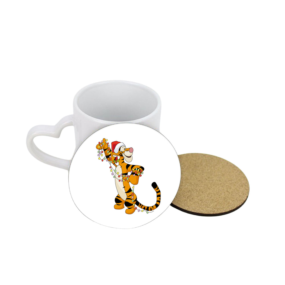 Christmas Tigger Circle Coaster