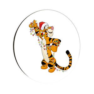 Christmas Tigger Circle Coaster