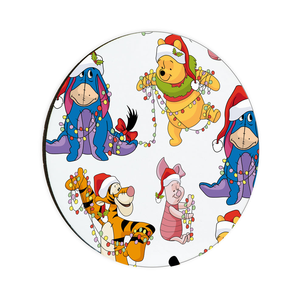 Christmas Winnie & Friends Circle Coaster