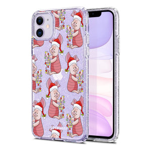 Christmas Piglet Glitter Phone Case