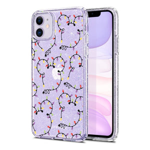 Christmas Mickey Lights Glitter Phone Case