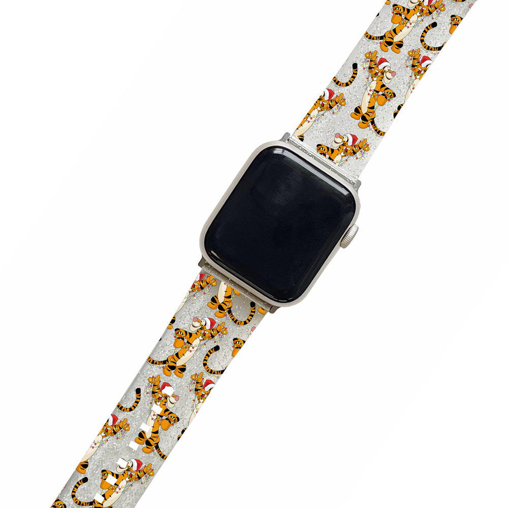 Christmas Tigger Clear Glitter Smartwatch Strap