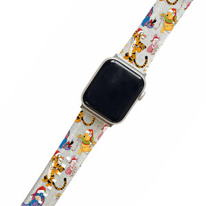 Christmas Winnie & Friends Clear Glitter Smartwatch Strap